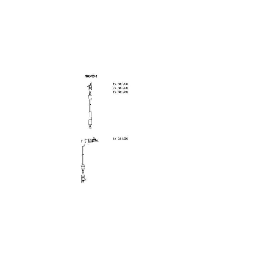 Bremi 300/241 Ignition Cable Kit for Lancia Prisma (831)