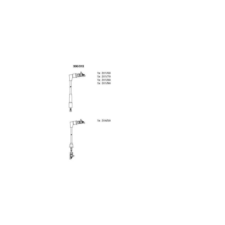 Bremi 300/313 Ignition Cable Kit for Lancia Delta I (831)