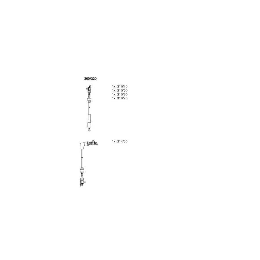 Bremi 300/320 Ignition Cable Kit for Lancia Prisma (831)