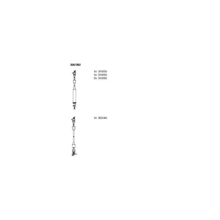 Bremi 300/392 Ignition Cable Kit for Opel Vectra