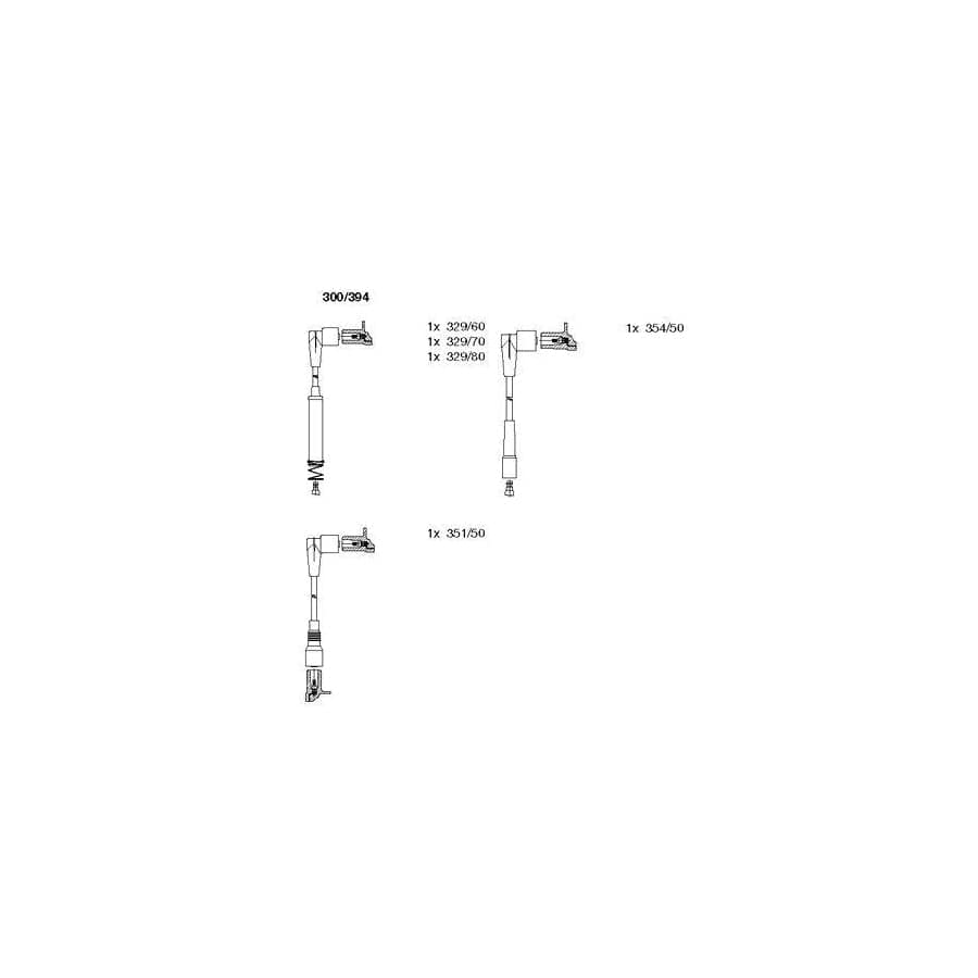 Bremi 300/394 Ignition Cable Kit for Opel Kadett