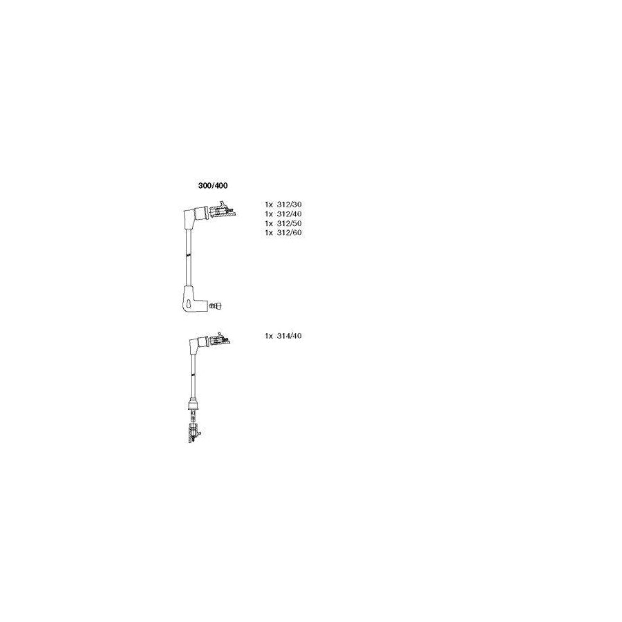 Bremi 300/400 Ignition Cable Kit for Rover 200 Saloon (Xh)