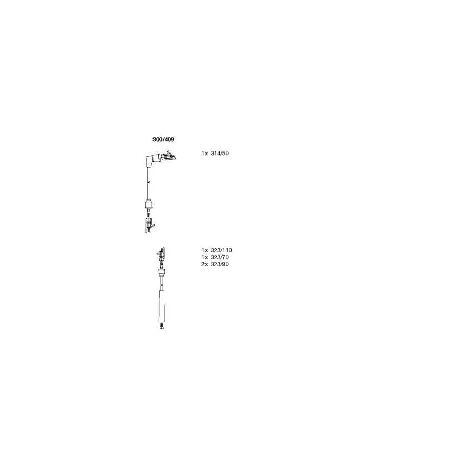 Bremi 300/409 Ignition Cable Kit for Mitsubishi Galant