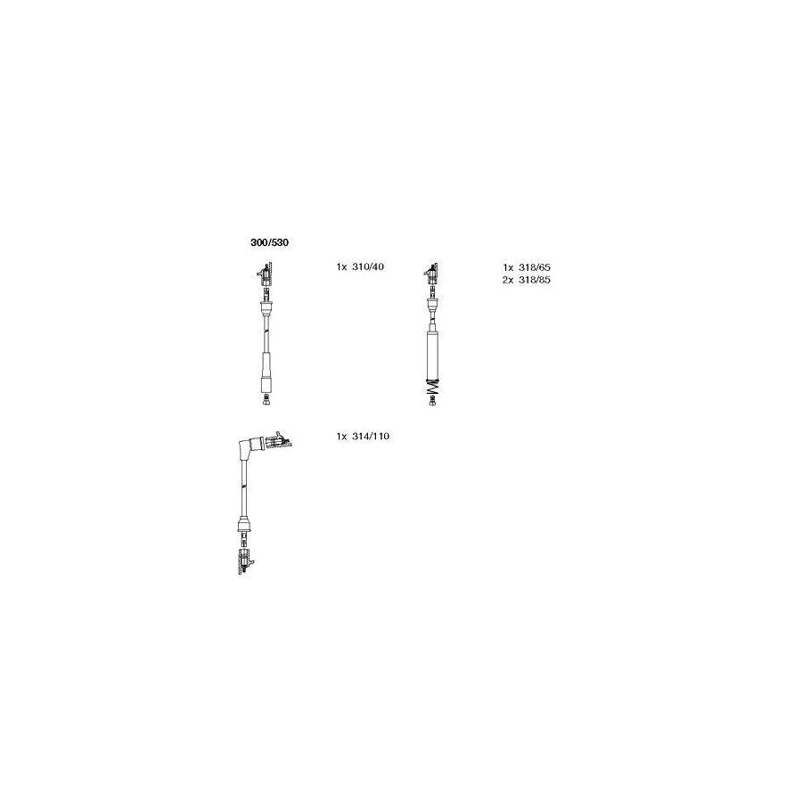 Bremi 300/530 Ignition Cable Kit for Opel Omega