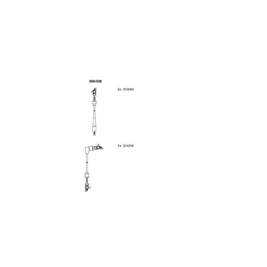 Bremi 300/538 Ignition Cable Kit for Renault Fuego