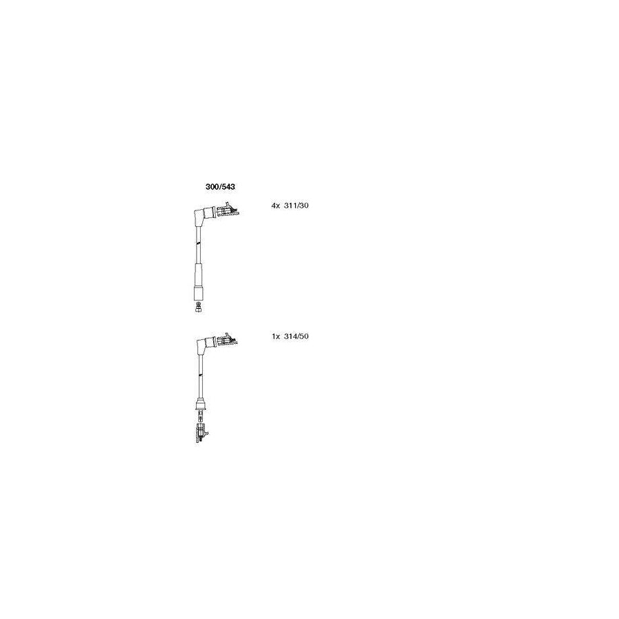 Bremi 300/543 Ignition Cable Kit for Renault 6