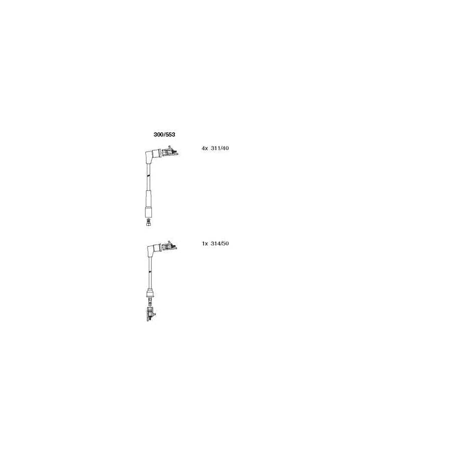 Bremi 300/553 Ignition Cable Kit for Renault 18