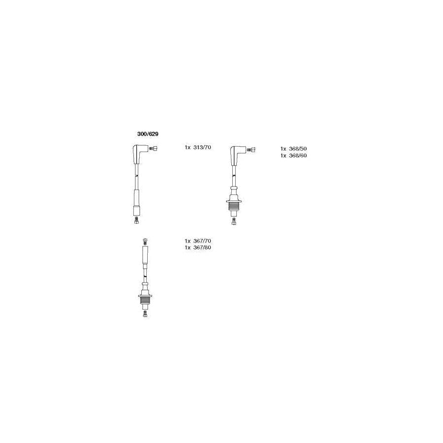 Bremi 300/629 Ignition Cable Kit for Peugeot 405