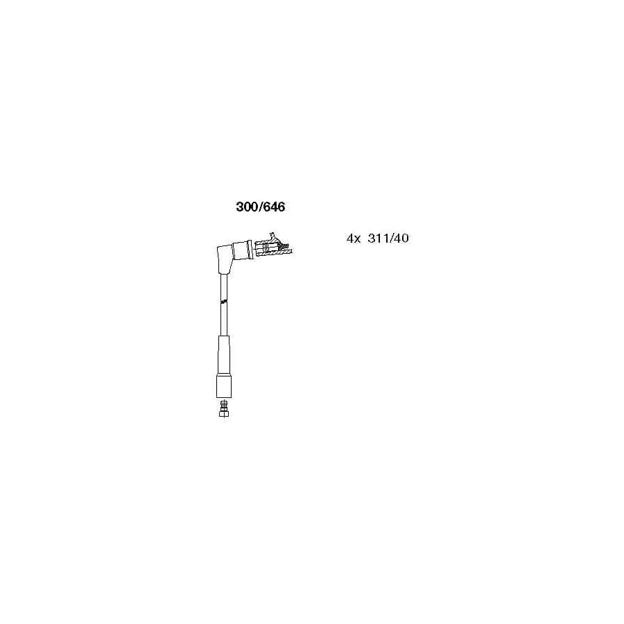 Bremi 300/646 Ignition Cable Kit for Toyota Corolla V Liftback (E80)