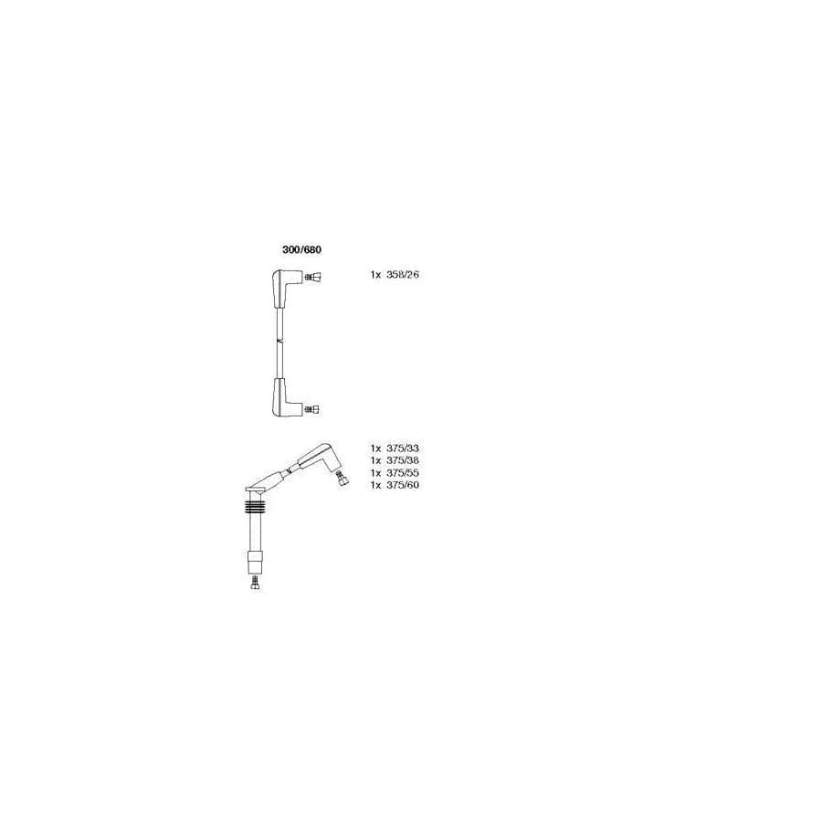 Bremi 300/680 Ignition Cable Kit for Opel Vectra