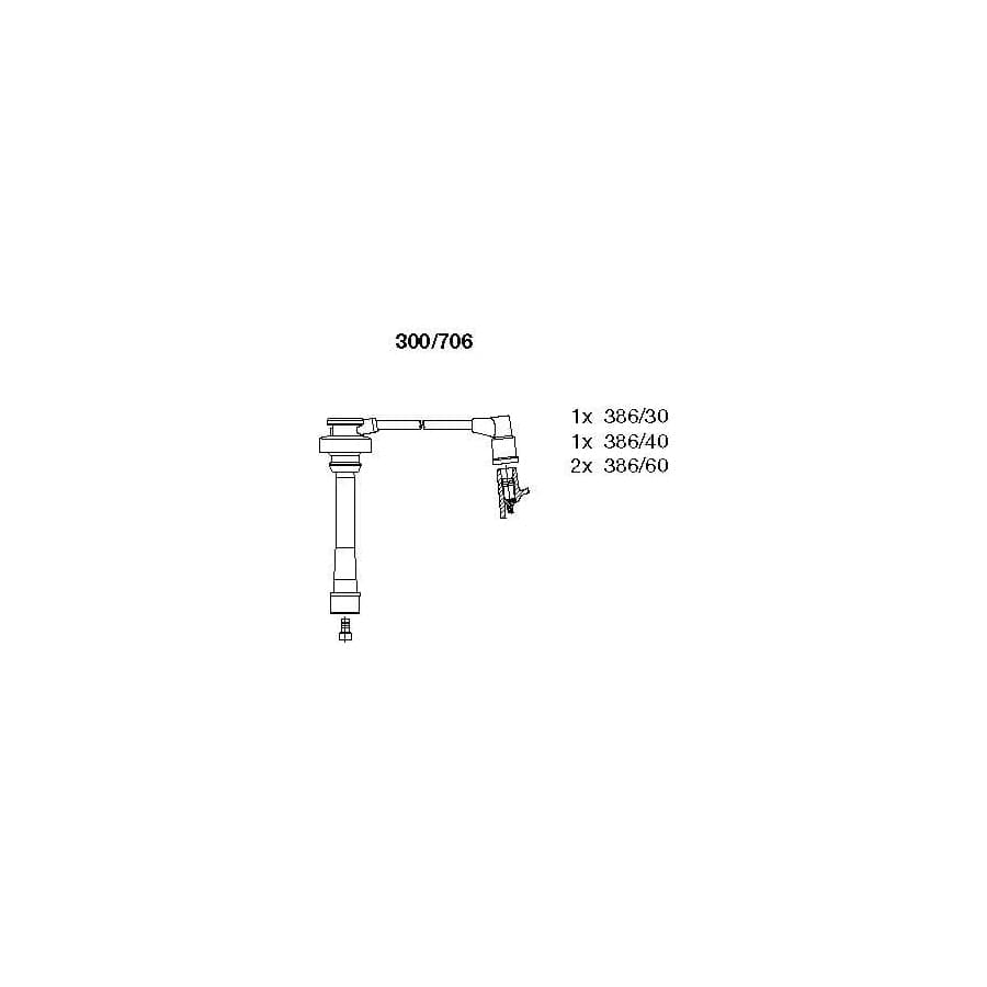 Bremi 300/706 Ignition Cable Kit for Mitsubishi Galant