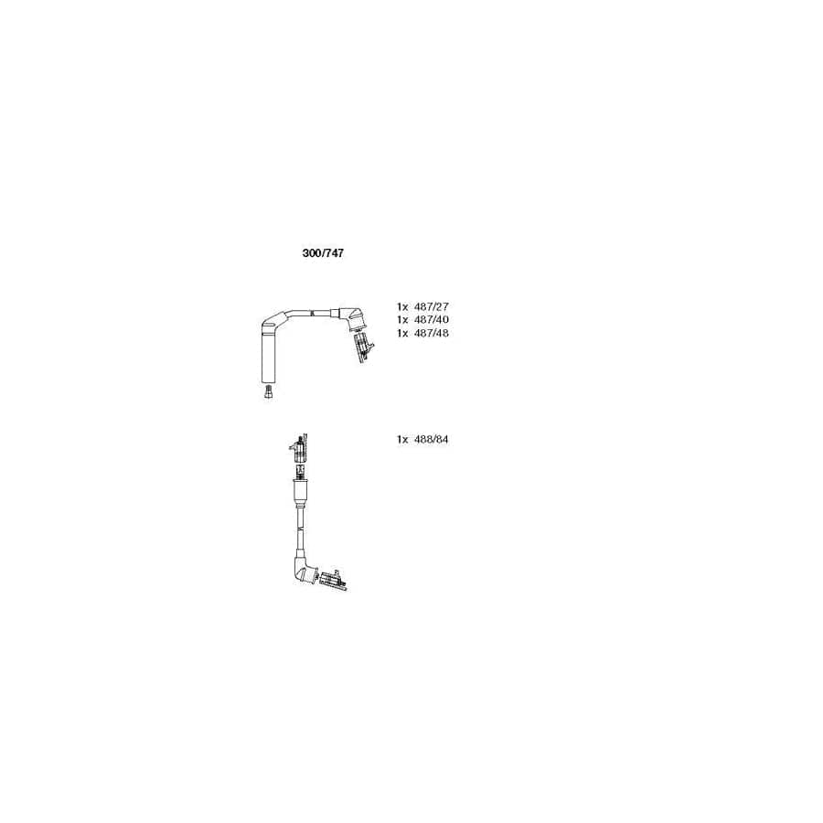 Bremi 300/747 Ignition Cable Kit for Subaru Sumo Minibus (E10, E12)