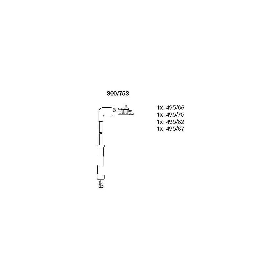 Bremi 300/753 Ignition Cable Kit for Mitsubishi Space Wagon II (N3)