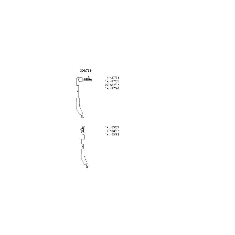 Bremi 300/763 Ignition Cable Kit for Land Rover Range Rover II (P38A)