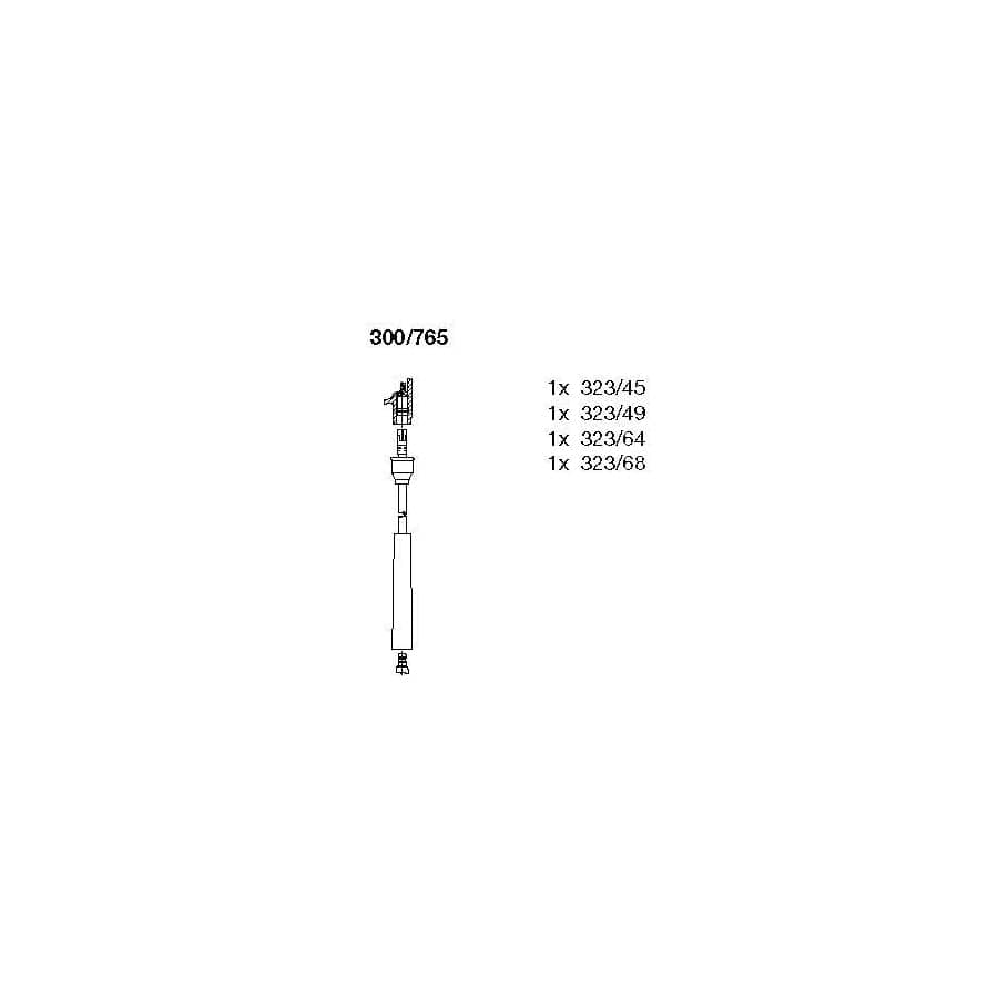 Bremi 300/765 Ignition Cable Kit for Mazda 323