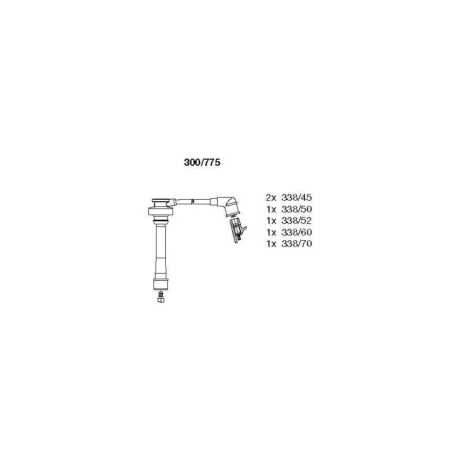 Bremi 300/775 Ignition Cable Kit for Mitsubishi Galant