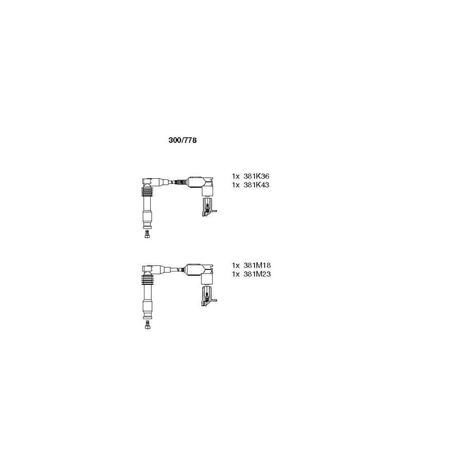 Bremi 300/778 Ignition Cable Kit for Opel Astra