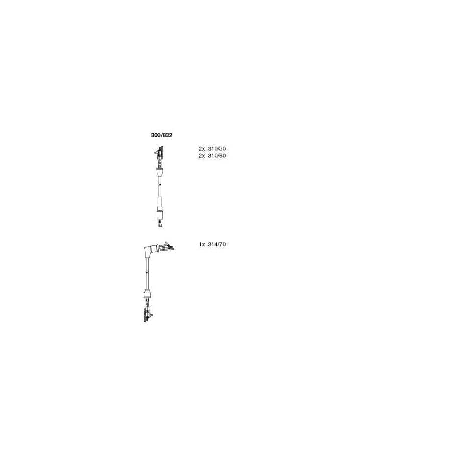 Bremi 300/832 Ignition Cable Kit for Vauxhall Astra