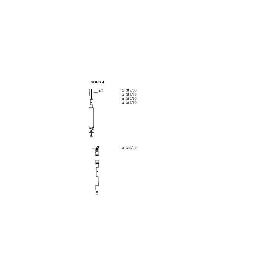 Bremi 300/884 Ignition Cable Kit for Opel Corsa