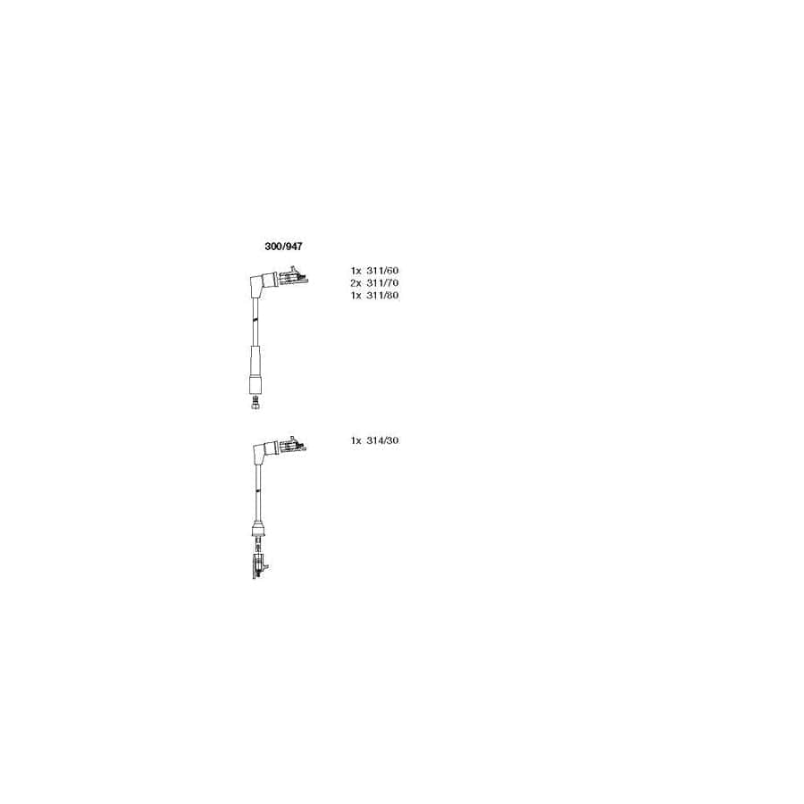Bremi 300/947 Ignition Cable Kit for Mazda 626