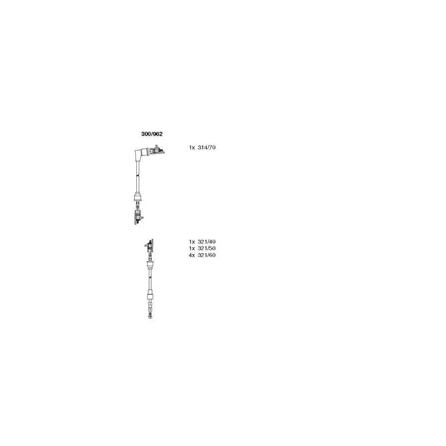 Bremi 300/962 Ignition Cable Kit for Renault 30