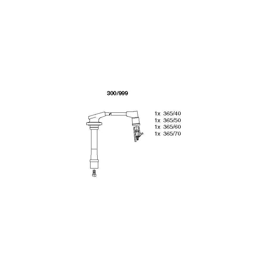 Bremi 300/999 Ignition Cable Kit for Honda CIVIC IV Saloon (Ed)
