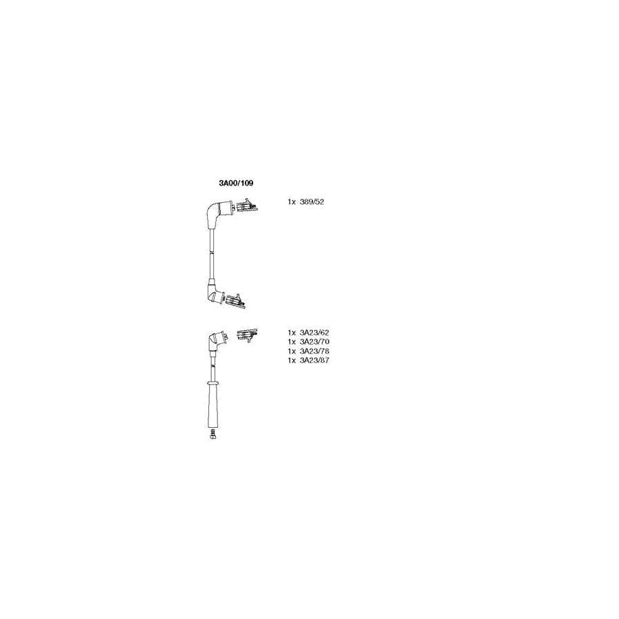 Bremi 3A00/109 Ignition Cable Kit for Mitsubishi L300 / Delica
