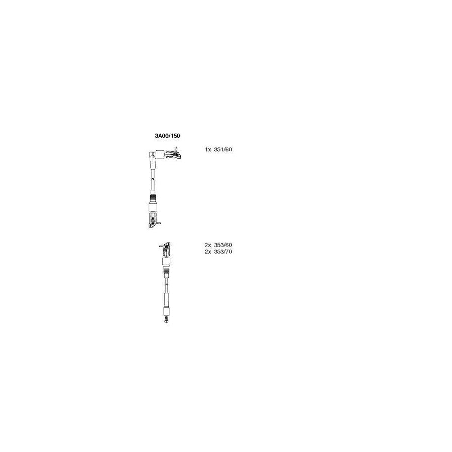 Bremi 3A00/150 Ignition Cable Kit for Opel Corsa A Tr (S83)