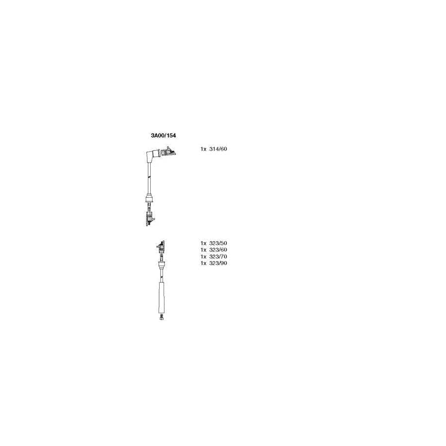 Bremi 3A00/154 Ignition Cable Kit for Lada Samara Saloon (21099, 2115)