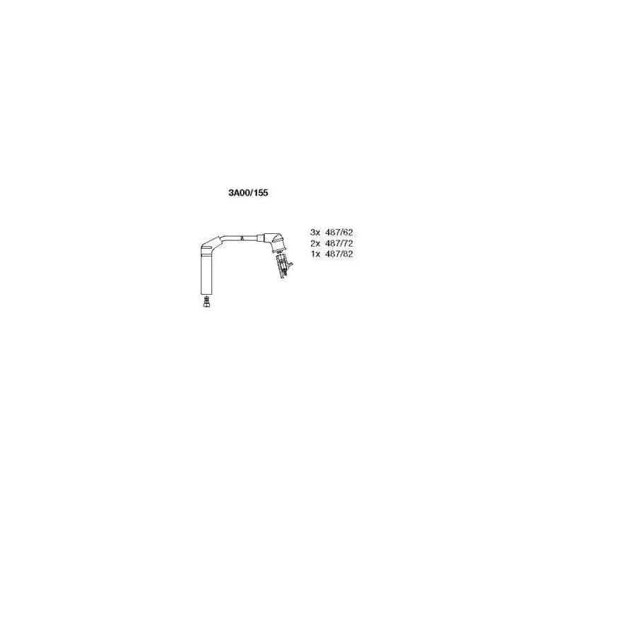 Bremi 3A00/155 Ignition Cable Kit for Mitsubishi Pajero / Shogun