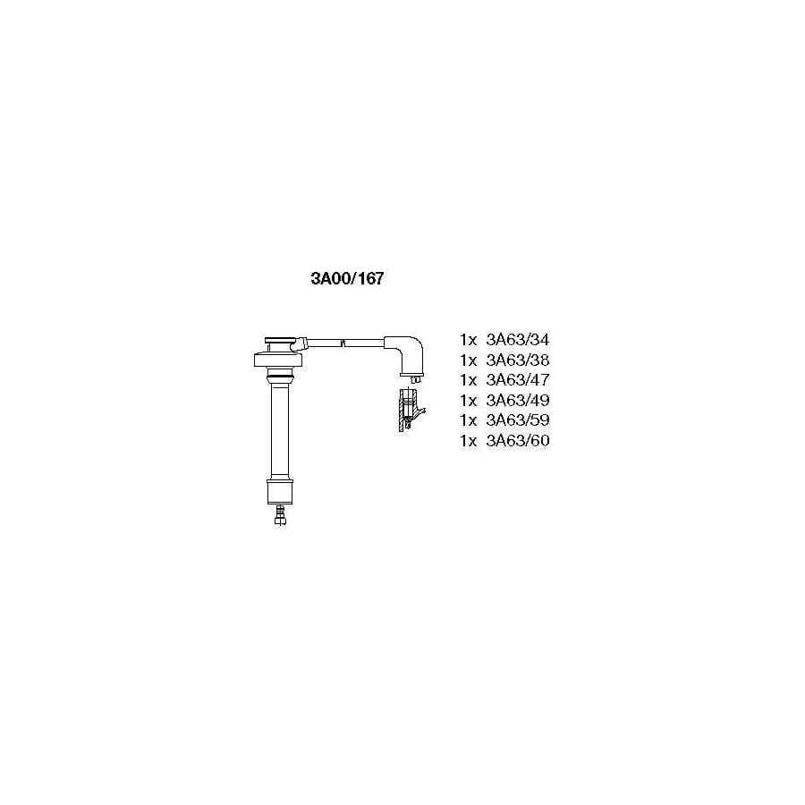 Bremi 3A00/167 Ignition Cable Kit for Chrysler Stratus