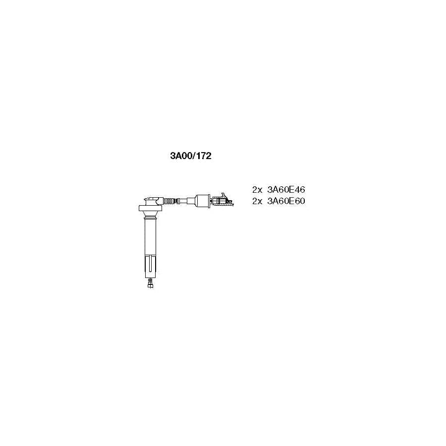 Bremi 3A00/172 Ignition Cable Kit for Subaru Forester I (Sf)
