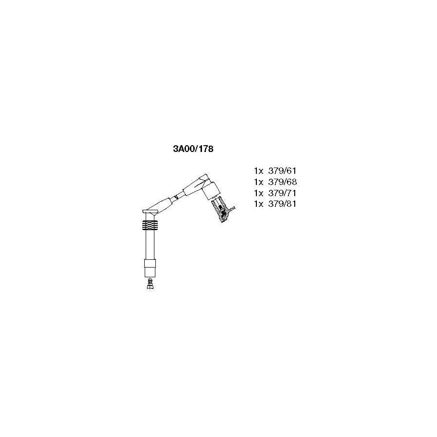 Bremi 3A00/178 Ignition Cable Kit for Opel Frontera A Sport Off-Road Convertible (U92)