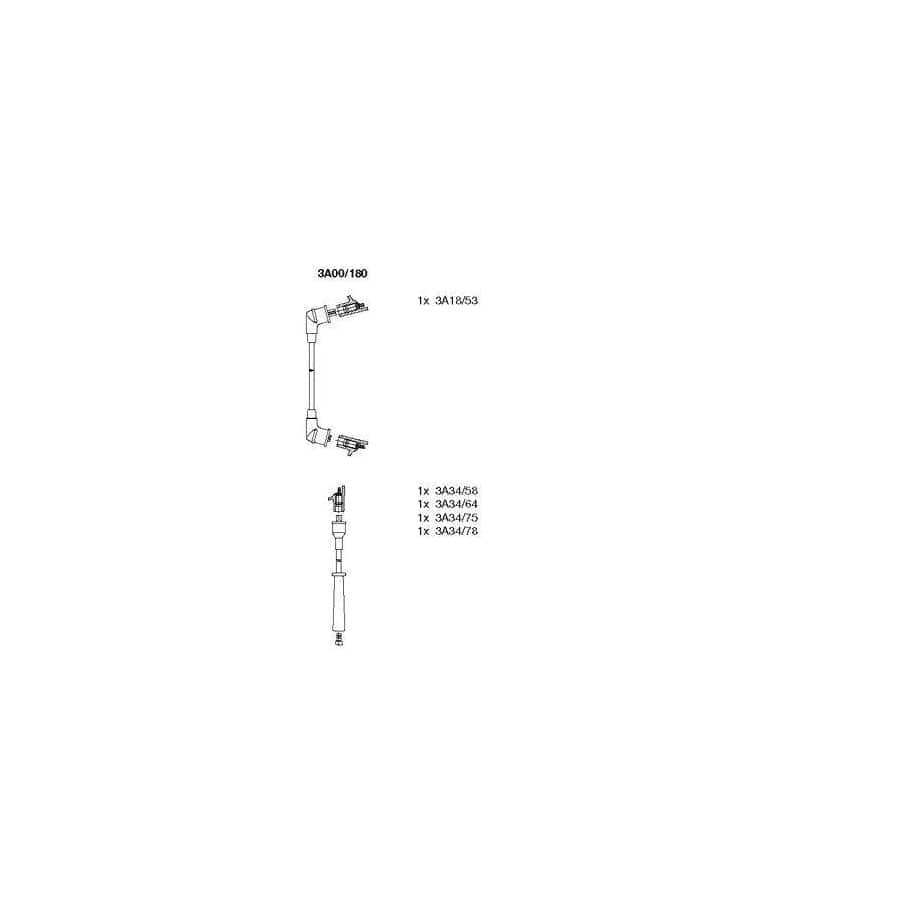 Bremi 3A00/180 Ignition Cable Kit