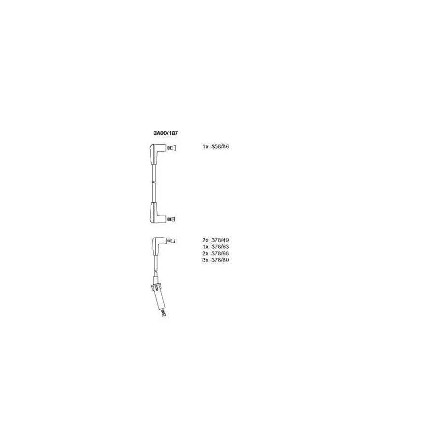 Bremi 3A00/187 Ignition Cable Kit for Jeep Grand Cherokee I (Zj, Zg)