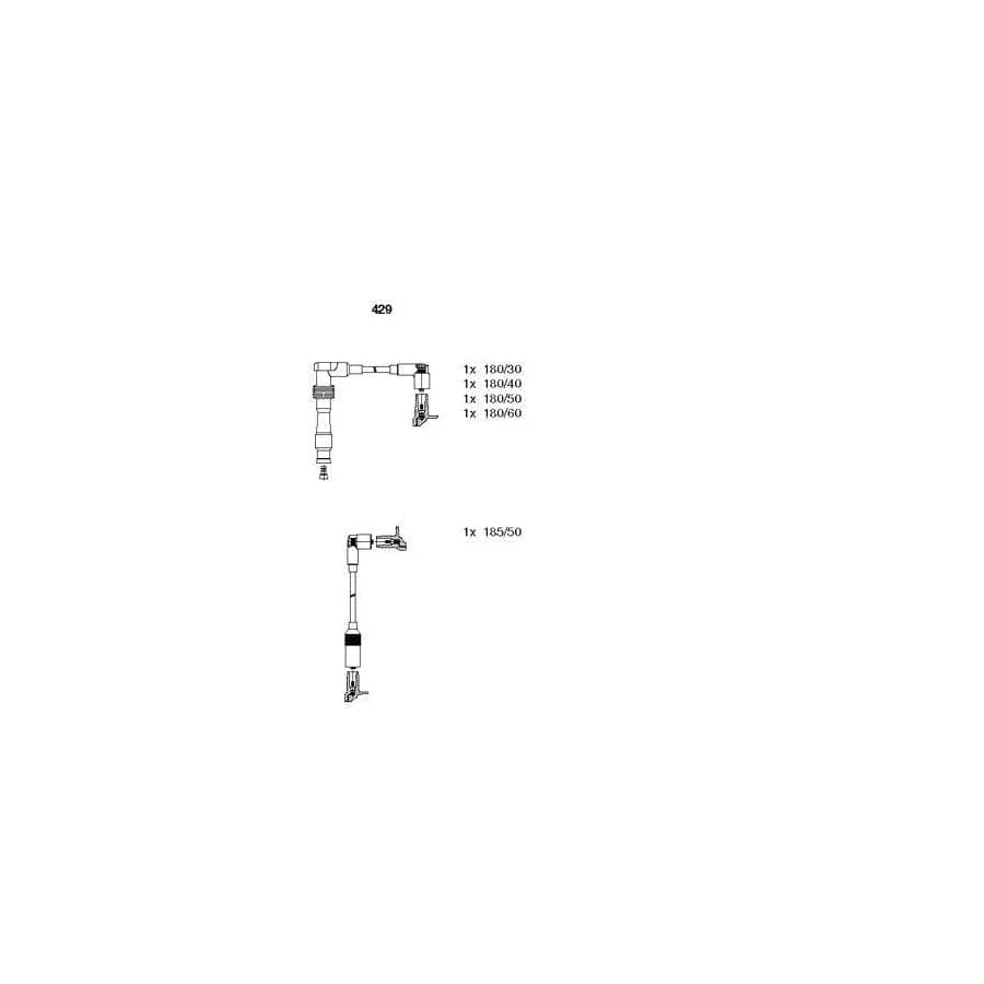 Bremi 429 Ignition Cable Kit for Opel Kadett E CC (T85)