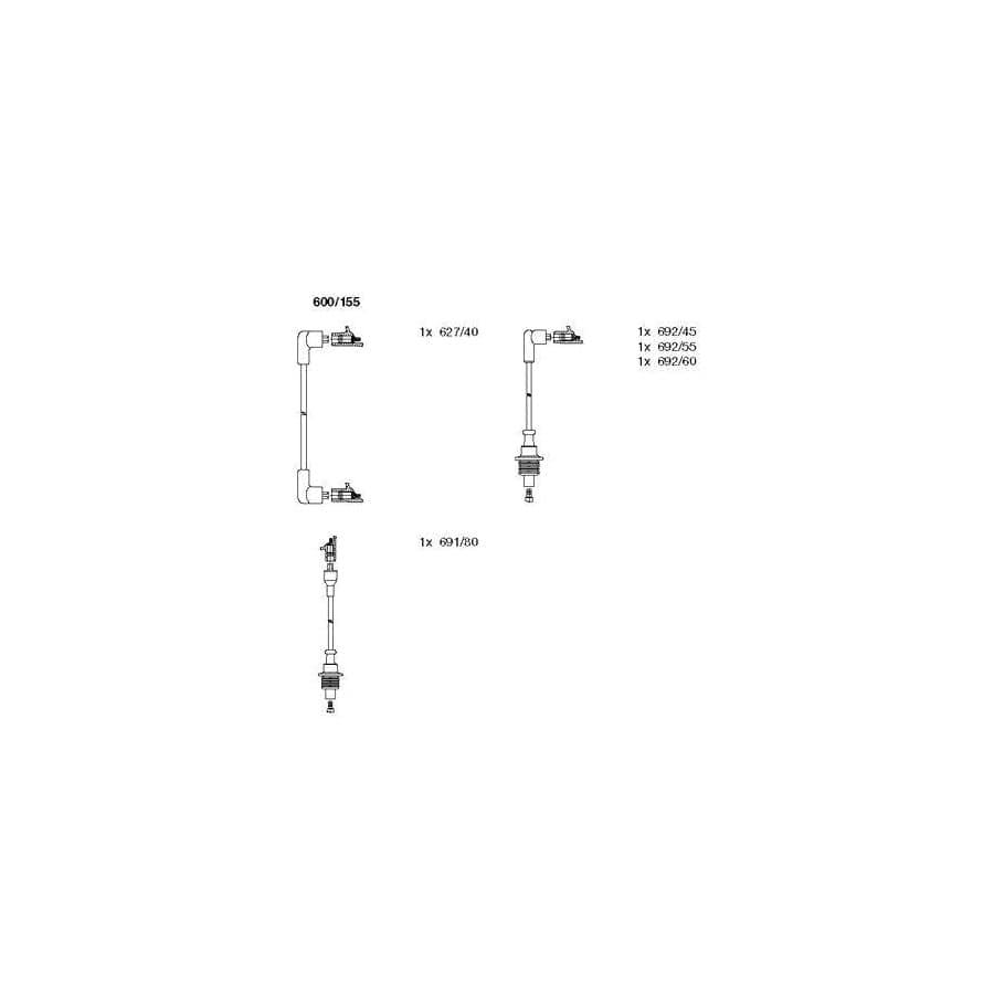 Bremi 600/155 Ignition Cable Kit for Citroen Bx