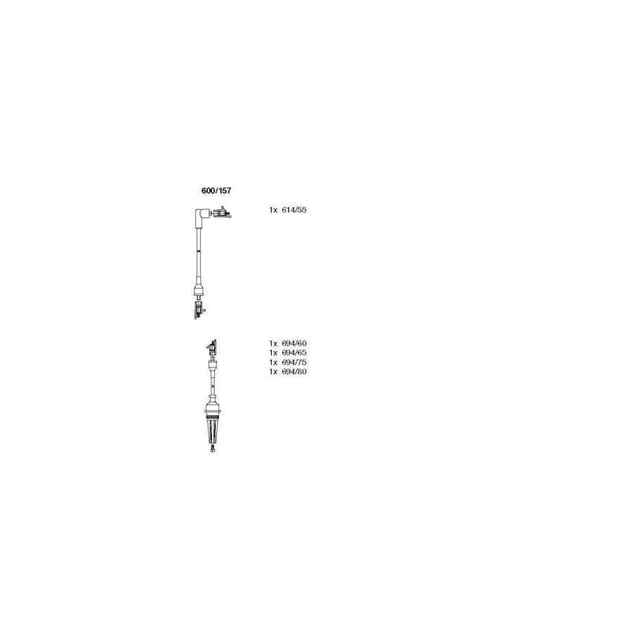 Bremi 600/157 Ignition Cable Kit for Peugeot 205