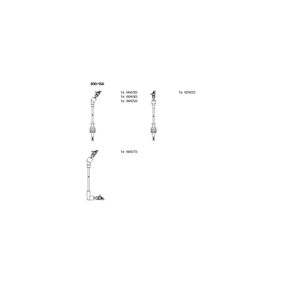 Bremi 600/158 Ignition Cable Kit for Peugeot 305
