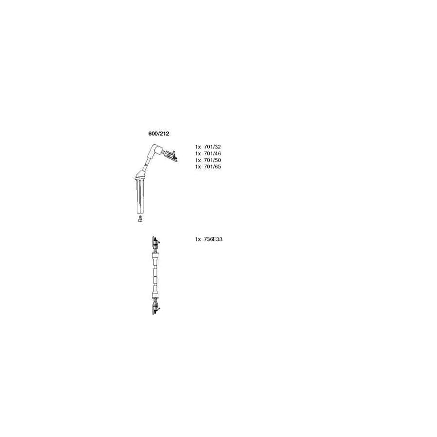 Bremi 600/212 Ignition Cable Kit for Saab 900