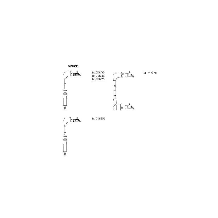 Bremi 600/241 Ignition Cable Kit for Mazda 626