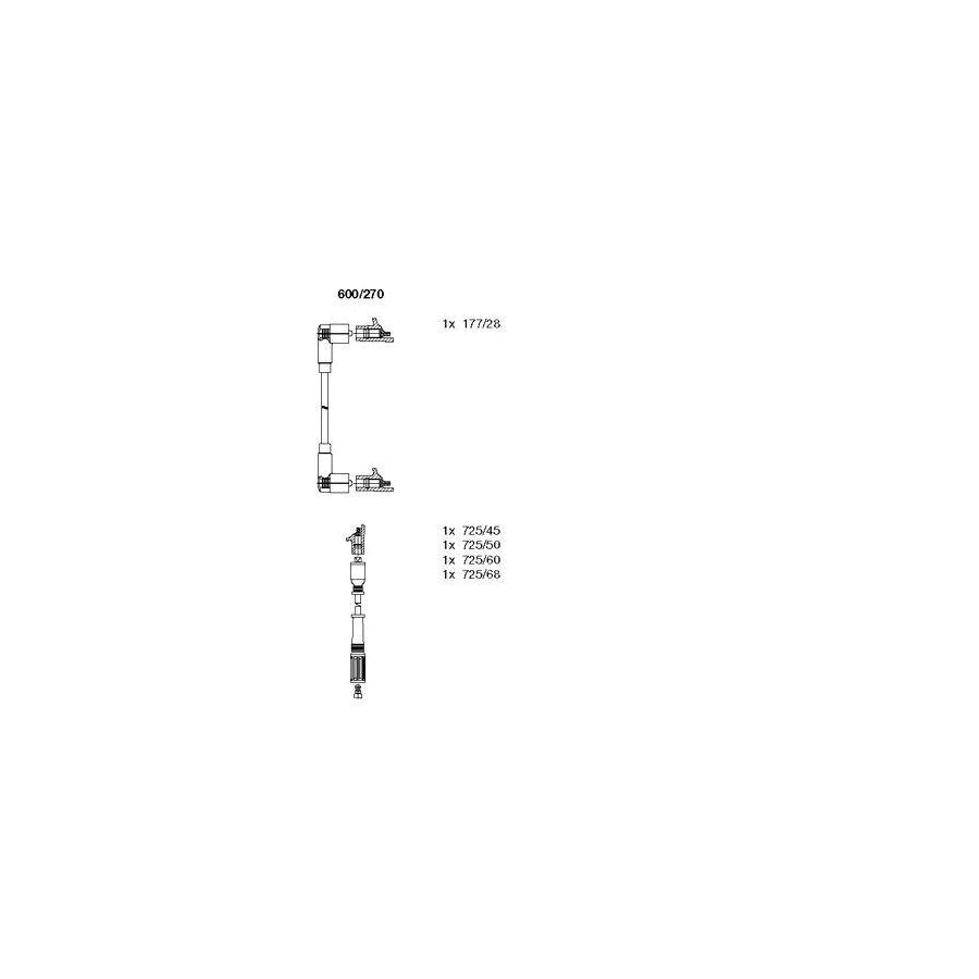 Bremi 600/270 Ignition Cable Kit for Fiat Tipo Hatchback (160)