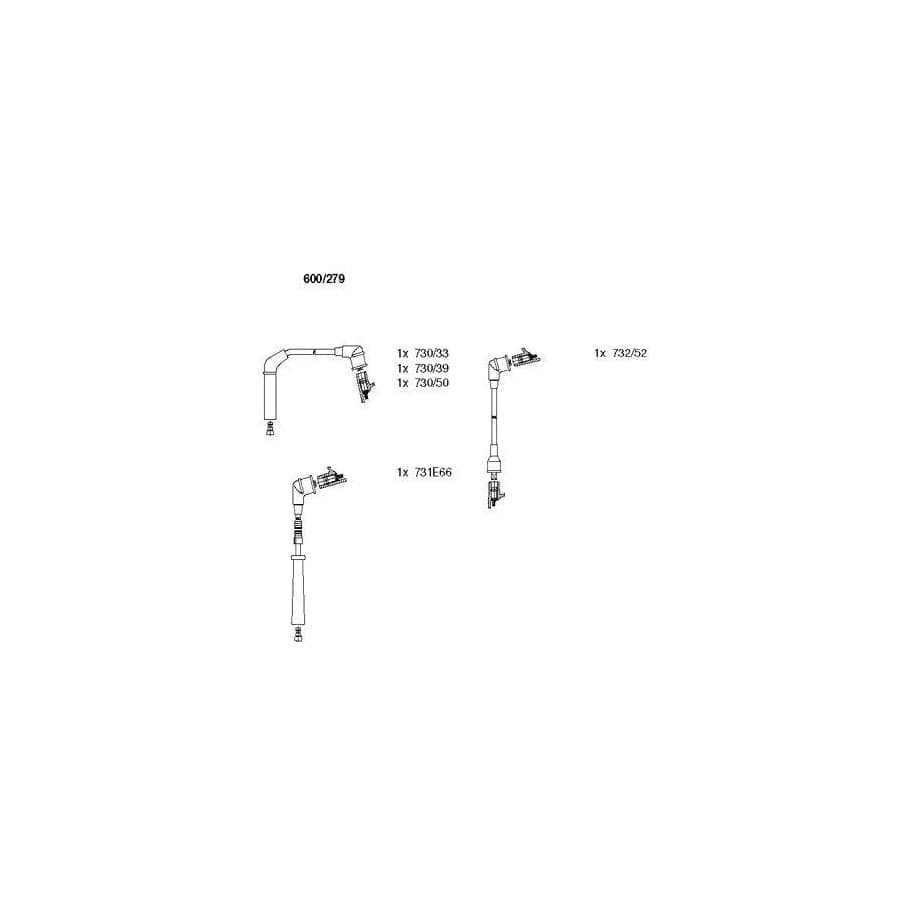 Bremi 600/279 Ignition Cable Kit for Toyota Starlet III Hatchback (P70)