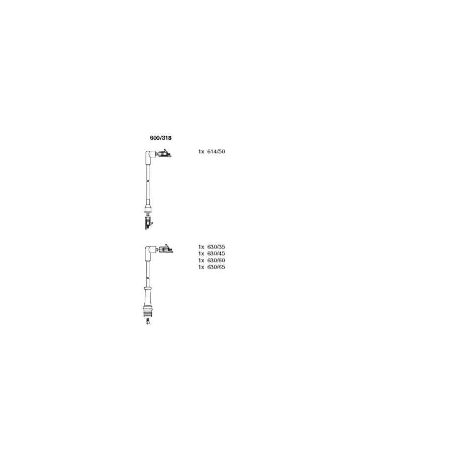 Bremi 600/318 Ignition Cable Kit for Renault Espace I (J11)