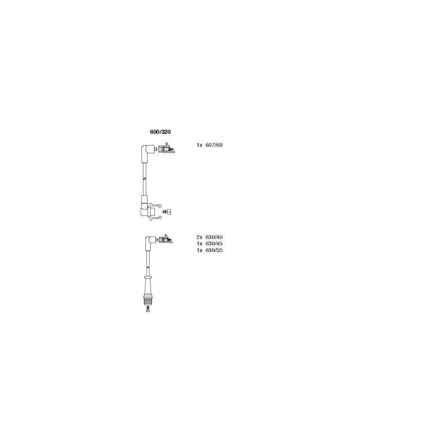 Bremi 600/320 Ignition Cable Kit for Renault Espace I (J11)