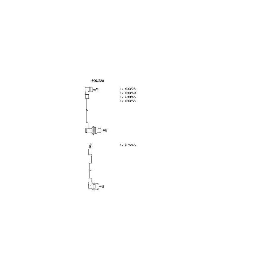 Bremi 600/328 Ignition Cable Kit for Renault 19