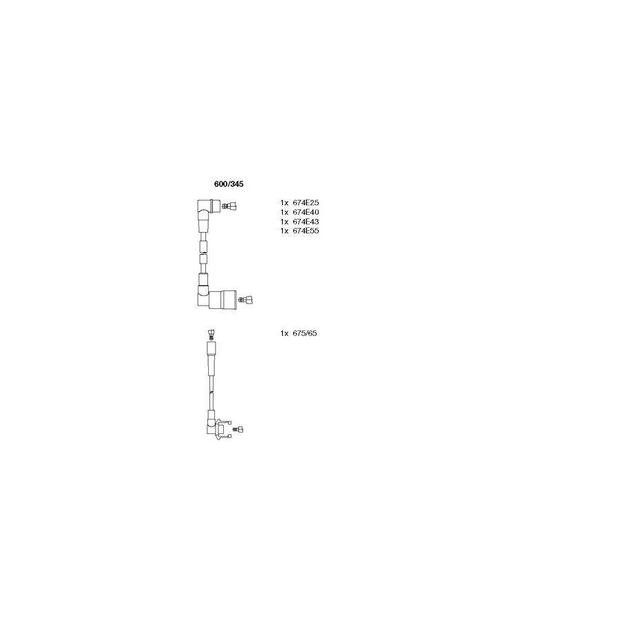 Bremi 600/345 Ignition Cable Kit for Renault 21
