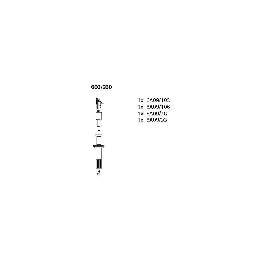 Bremi 600/360 Ignition Cable Kit for Alfa Romeo 155 (167)
