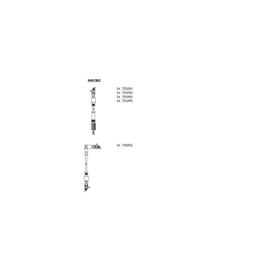 Bremi 600/362 Ignition Cable Kit for Lancia Thema Saloon (834)