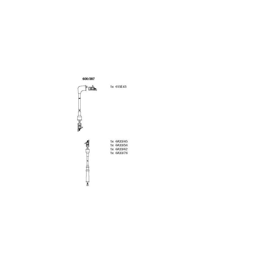 Bremi 600/397 Ignition Cable Kit for Mazda 626